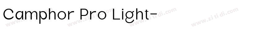 Camphor Pro Light字体转换